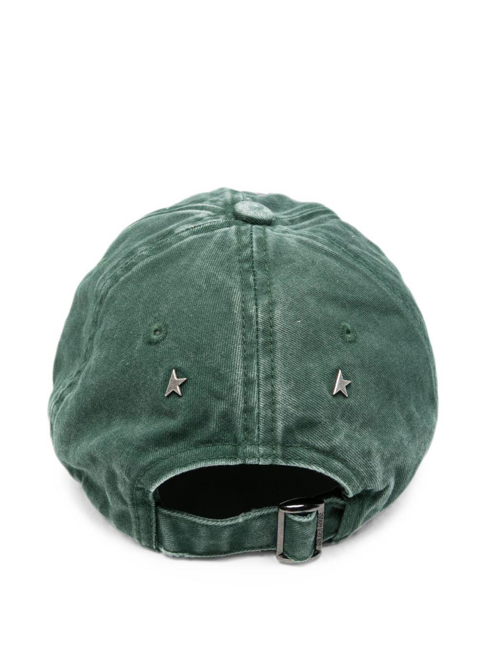 Cappello da baseball con logo in verde 