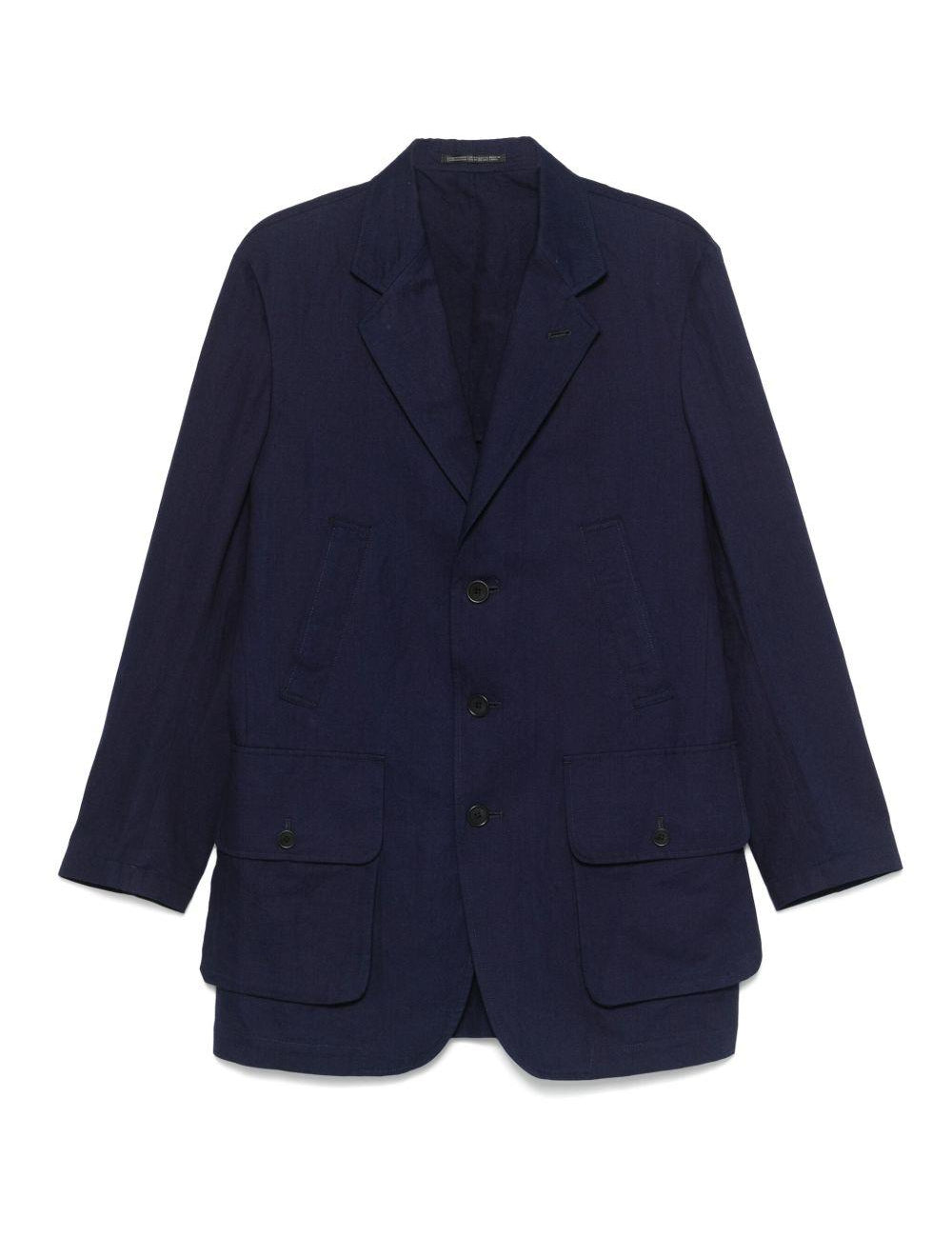 Giacca monopetto in blu Yohji Yamamoto - uomo 