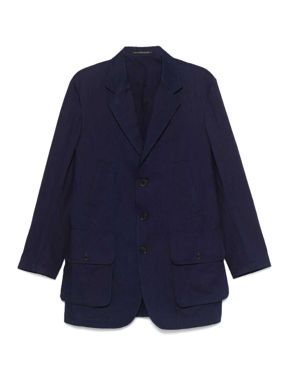 Giacca monopetto in blu Yohji Yamamoto - uomo 