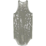 Canotta con paillettes  in grigio Rick owens lilies - donna 