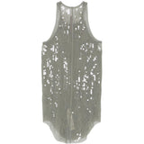 Canotta con paillettes  in grigio Rick owens lilies - donna 