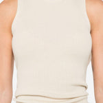 Canotta a coste  in beige Rick owens - donna 