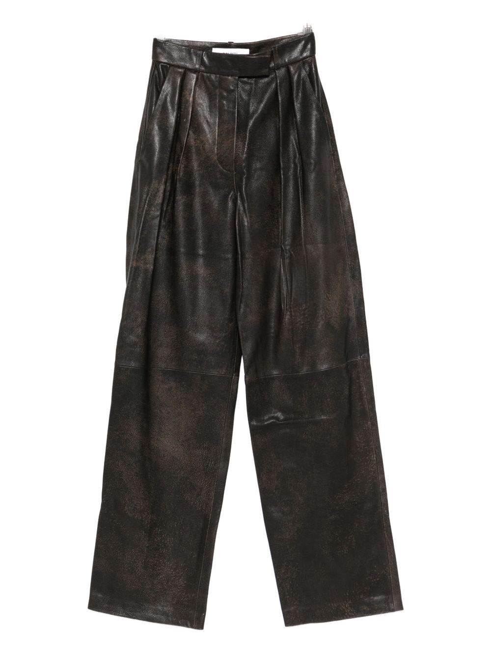 Pantaloni in pelle in marrone Alex perry - donna 