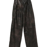 Pantaloni in pelle in marrone Alex perry - donna 