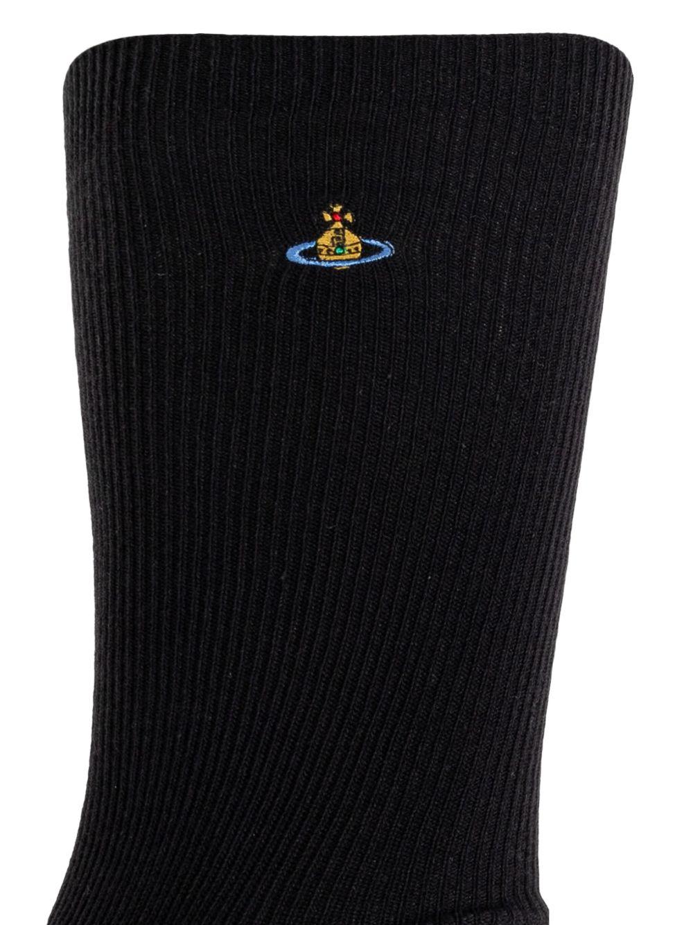 Calzini con ricamo Orb in nero Vivienne westwood - donna 