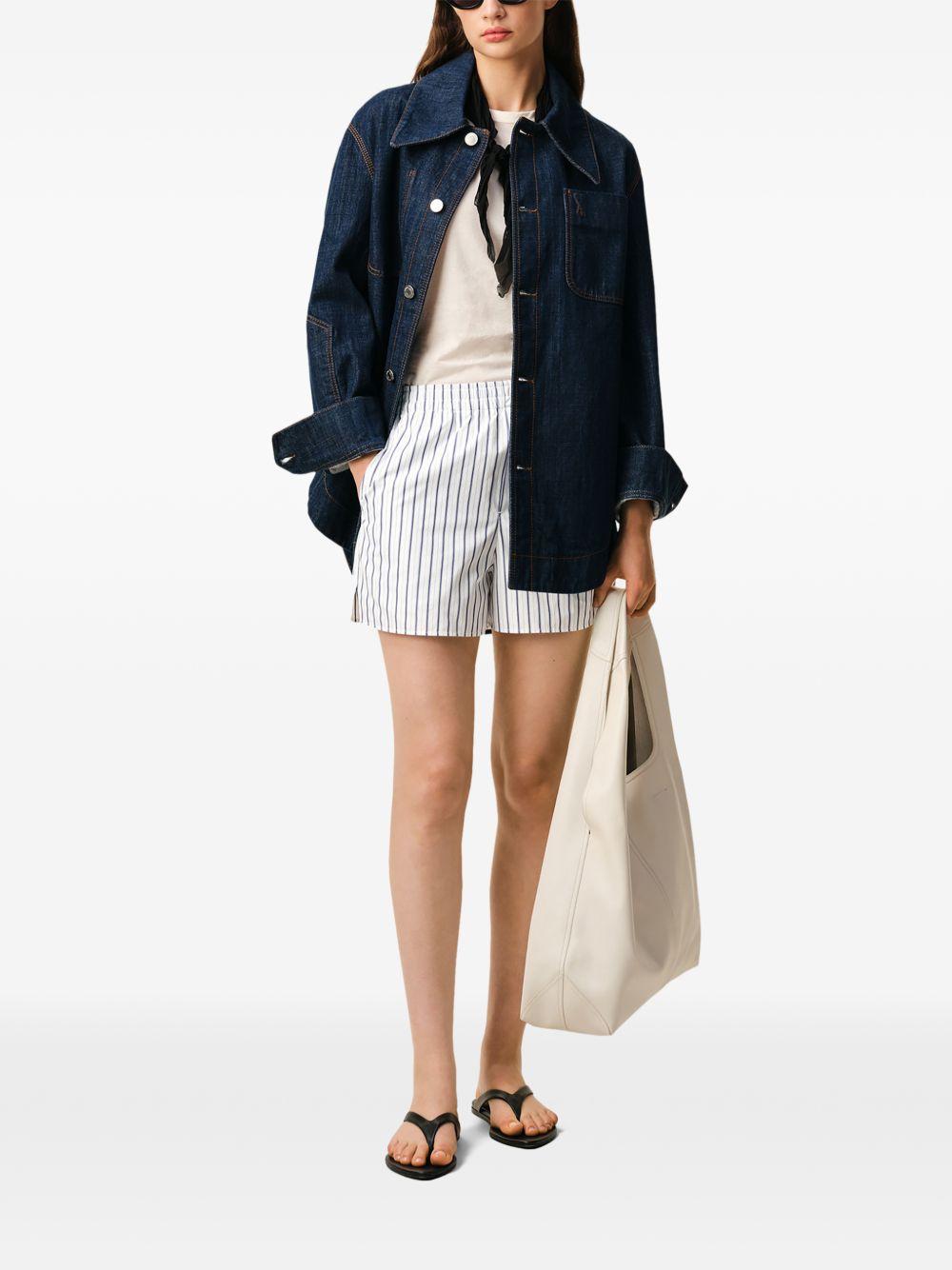 Shorts con vita elasticizzata in bianco Ami paris - uomo 