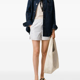 Shorts con vita elasticizzata in bianco Ami paris - uomo 