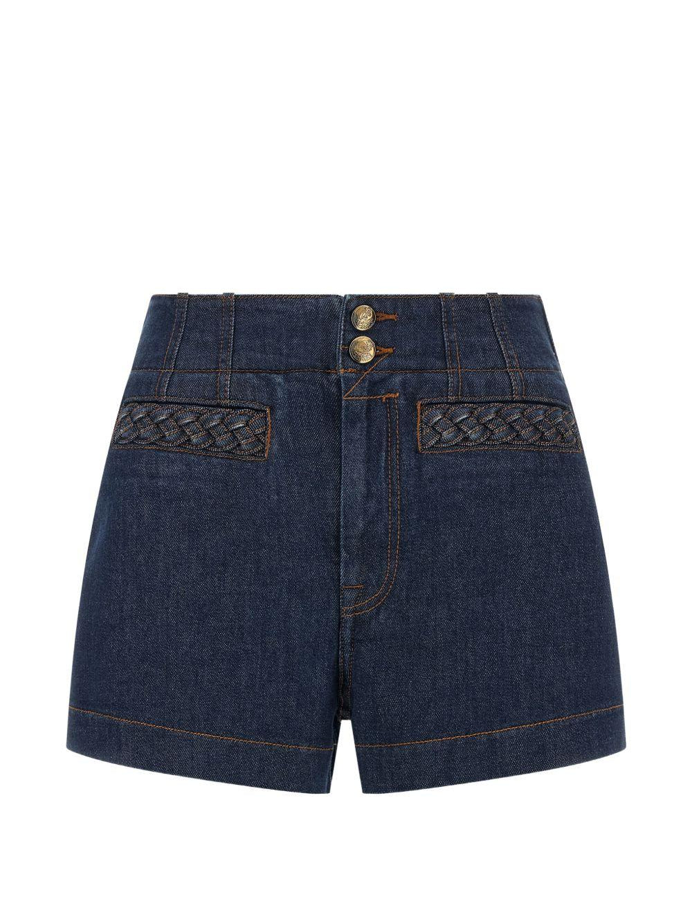 Shorts con bordi intrecciati awaken  in  blu Zimmermann - donna 