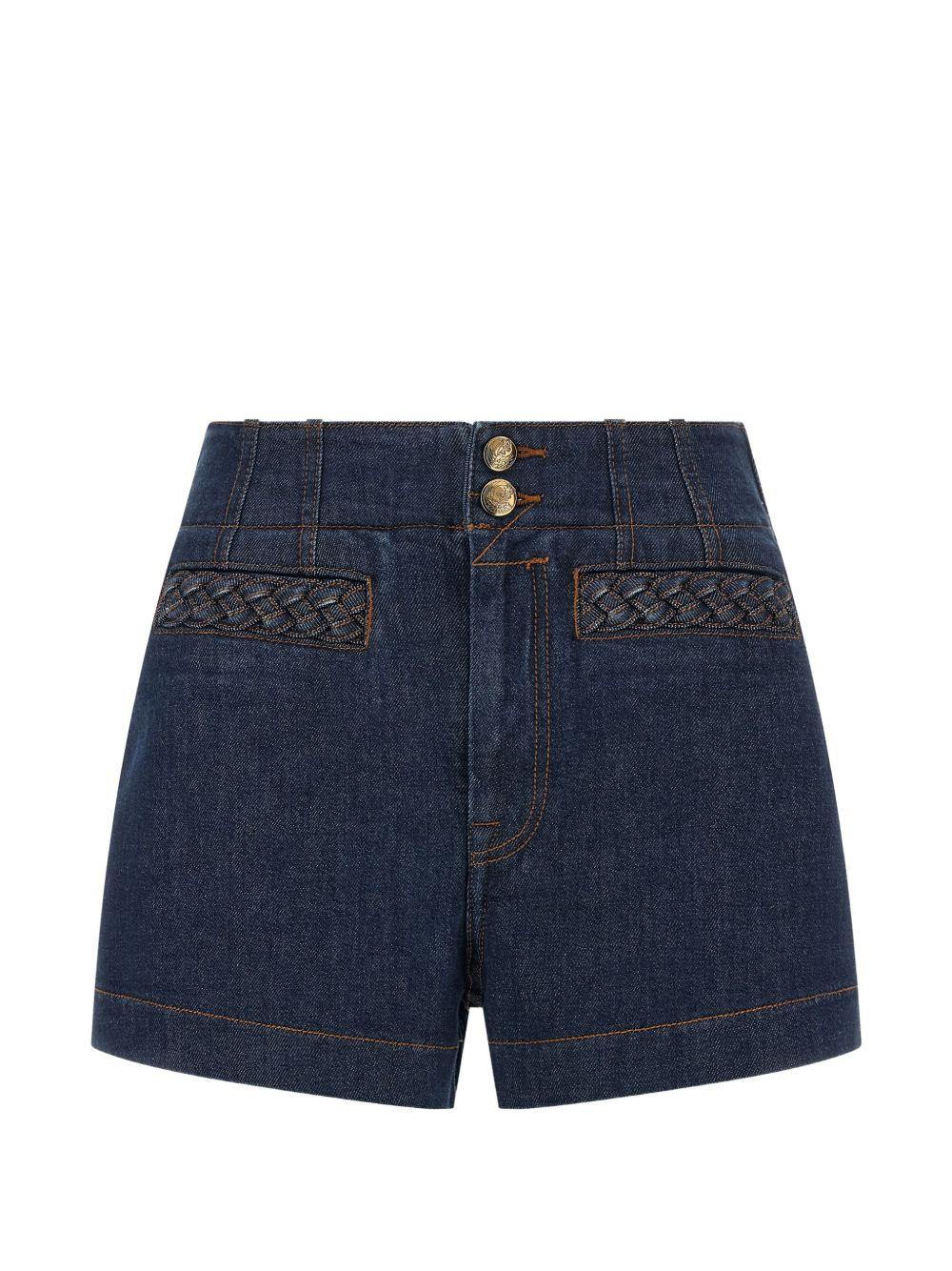 Shorts con bordi intrecciati awaken  in  blu Zimmermann - donna 