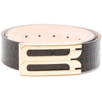 Cintura con effetto coccodrillo in marrone Victoria beckham - donna 