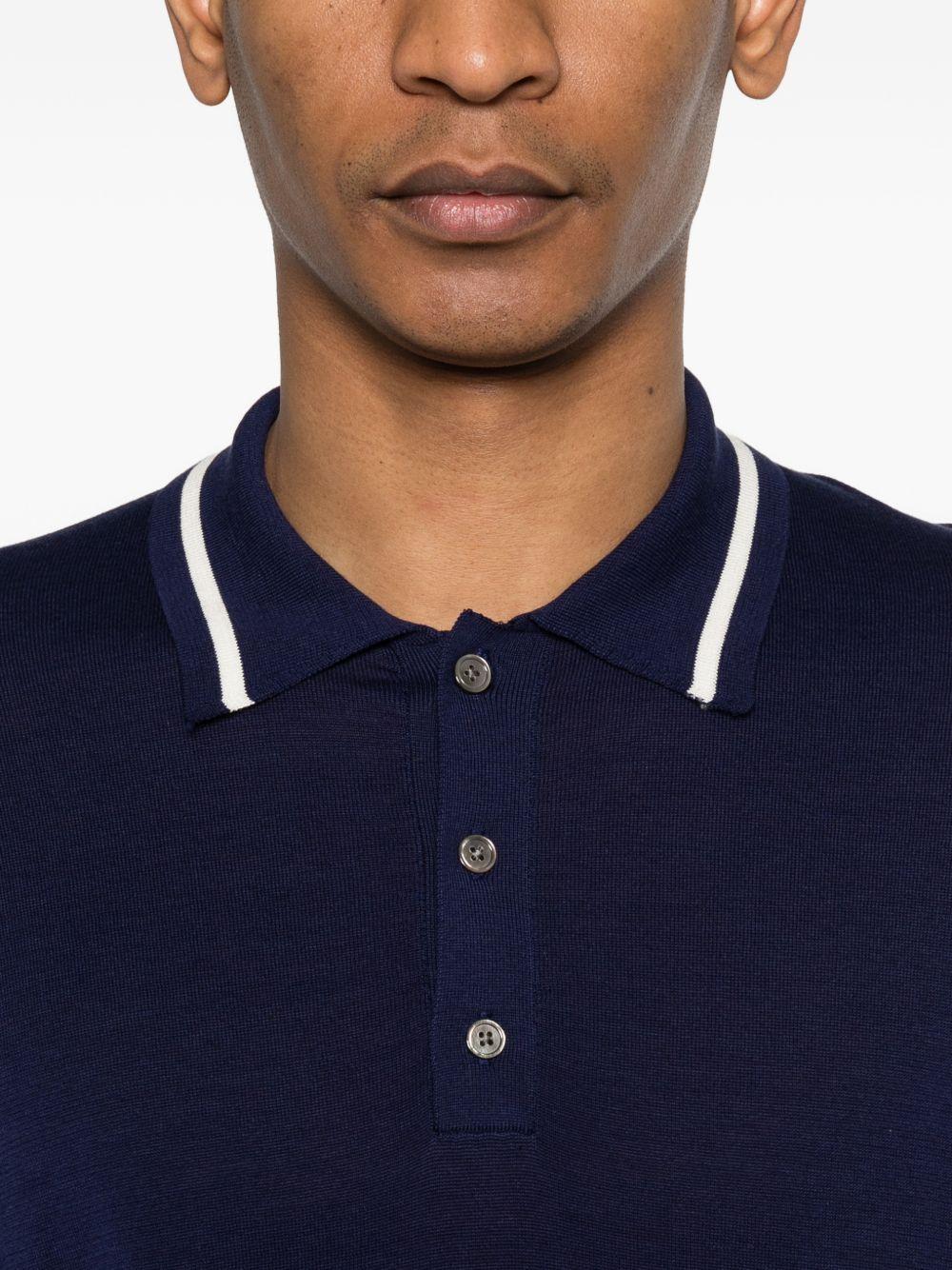 Polo a maniche corte in blu Grayed - uomo 