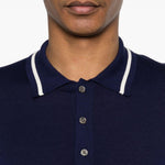 Polo a maniche corte in blu Grayed - uomo 
