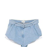 Pantaloncini con cintura in azzurro Magda butrym - donna 