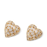 Orecchini a cuore con cristalli in oro Self-portrait - donna 
