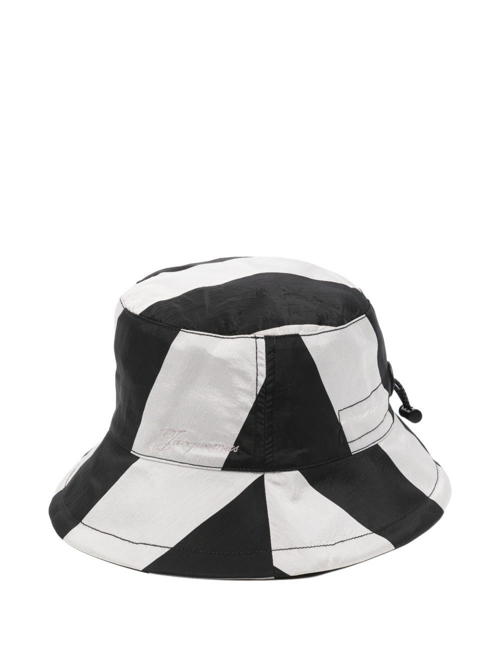 Cappello bucket le bob baluchon in bianco e nero Jacquemus - unisex 