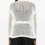 Cardigan a portafoglio Gelo in cotone in bianco Maxmara - donna 
