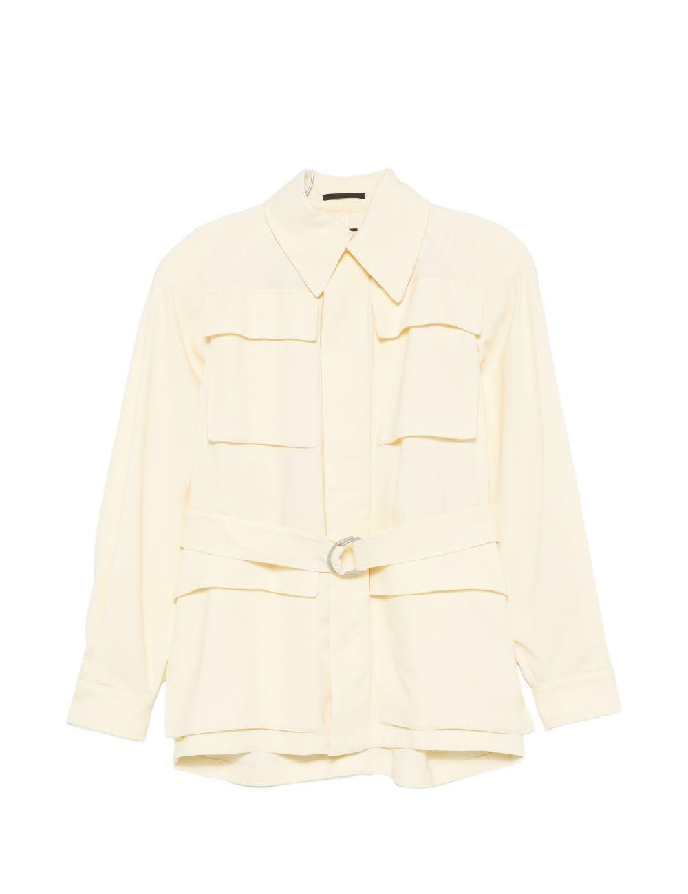 Giacca safari con cintura in giallo Wardrobe.Nyc - donna 