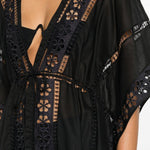 Top con inserti in pizzo in nero Charo ruiz ibiza 1989 - donna 