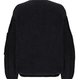 Bomber bouclé in nero Laneus - donna 