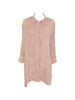 Abito Chemisier corto plissettato in beige GONGDID DESIGN - donna