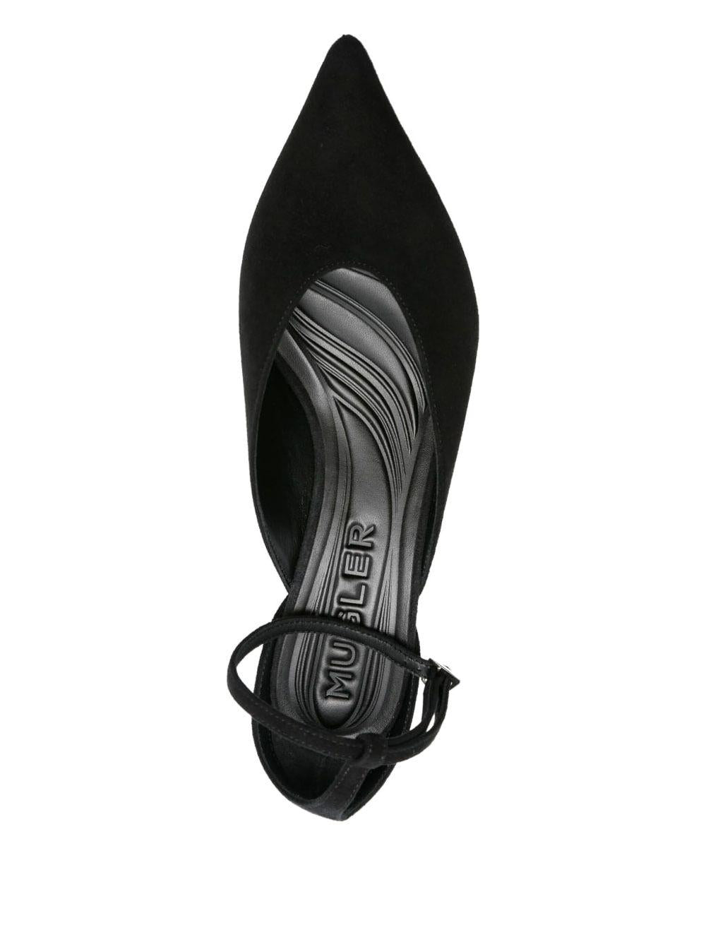 Décolleté con cinturino alla caviglia fang in nero Mugler - donna 