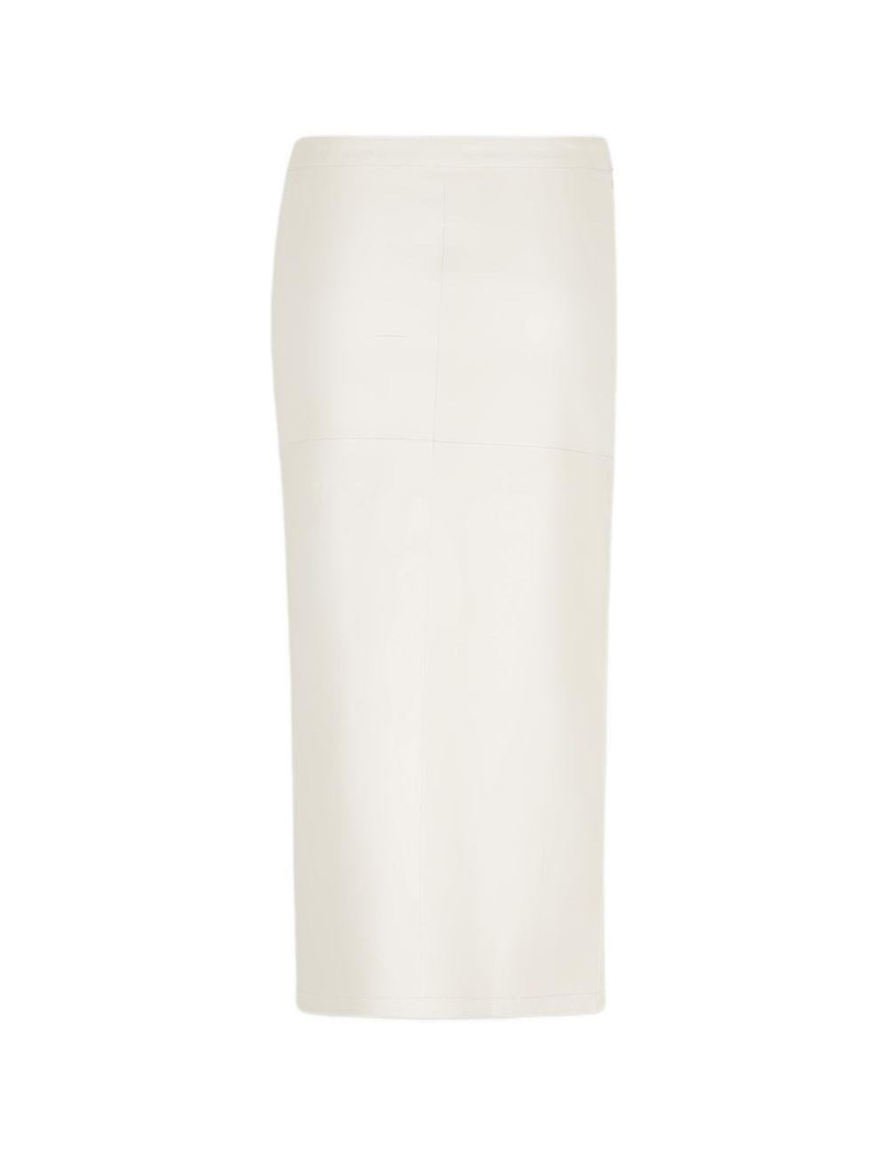 Gonna midi con arricciatura in pelle bianca Rabanne - donna 