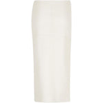 Gonna midi con arricciatura in pelle bianca Rabanne - donna 