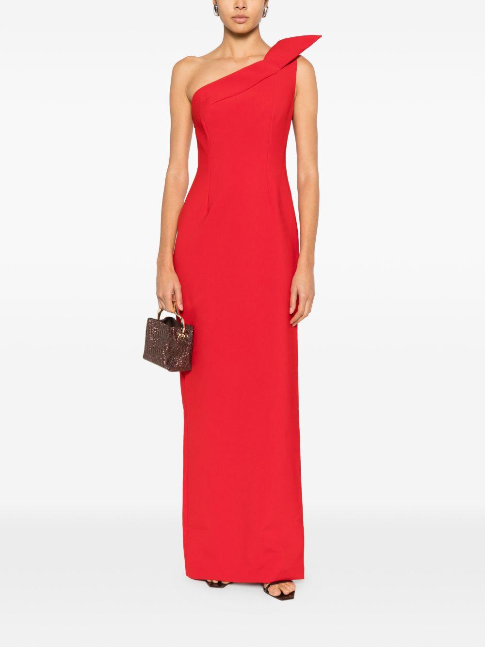 Abito lungo monospalla in rosso Roland mouret - donna 
