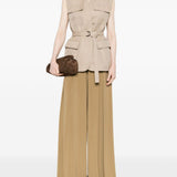 Pantaloni con pieghe bermuda in beige Maxmara - donna 