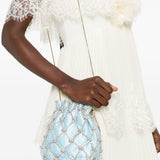 Borsa Selene Capri con cristalli in blu Rosantica - donna<BR/><BR/> 