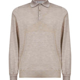 Polo in cotone grigio chiaro 