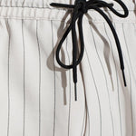 Bermuda gessati con coulisse in bianco Y-3 - uomo 