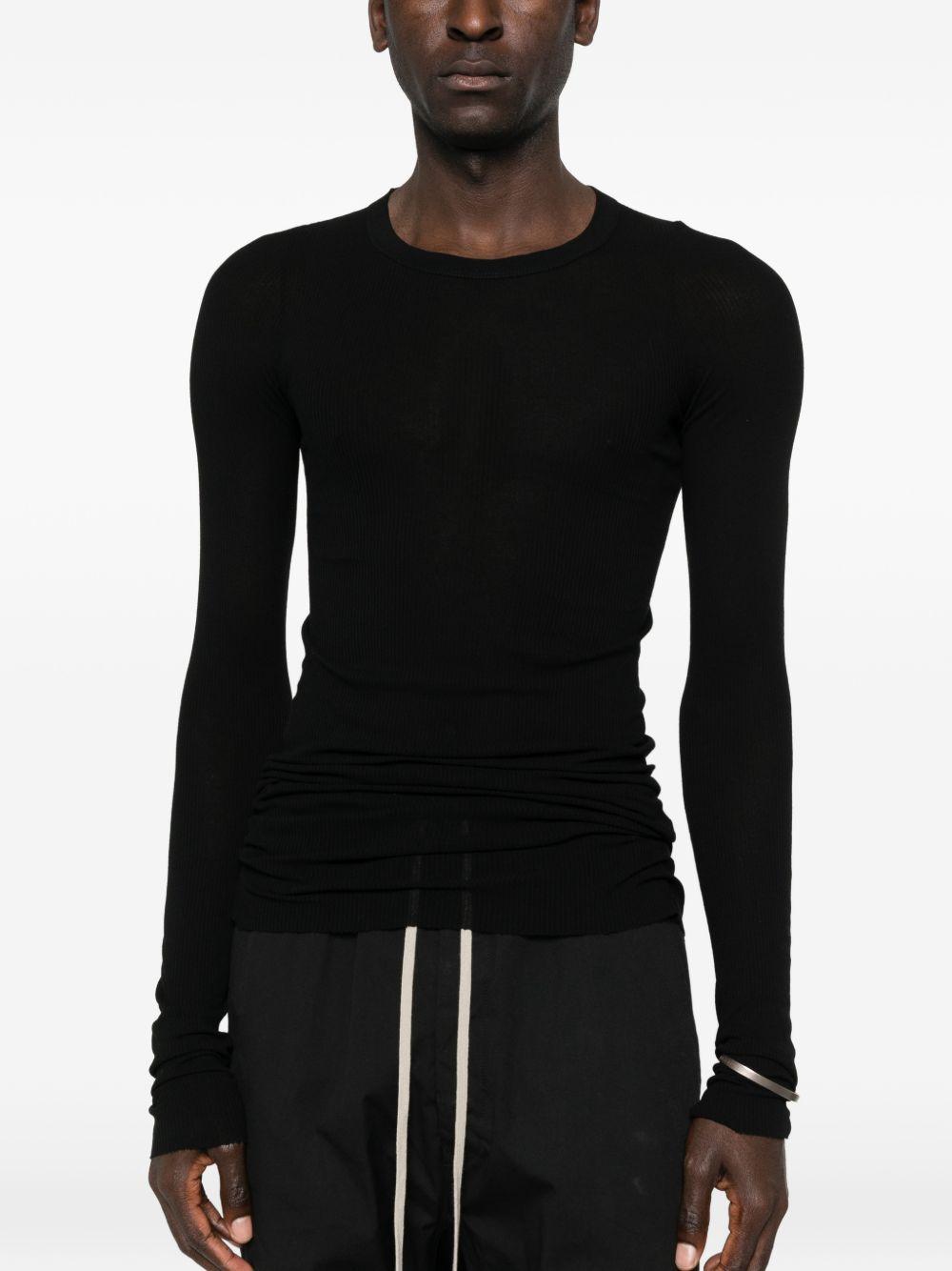T-shirt a maniche lunghe in nero Rick owens - uomo 