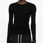 T-shirt a maniche lunghe in nero Rick owens - uomo 