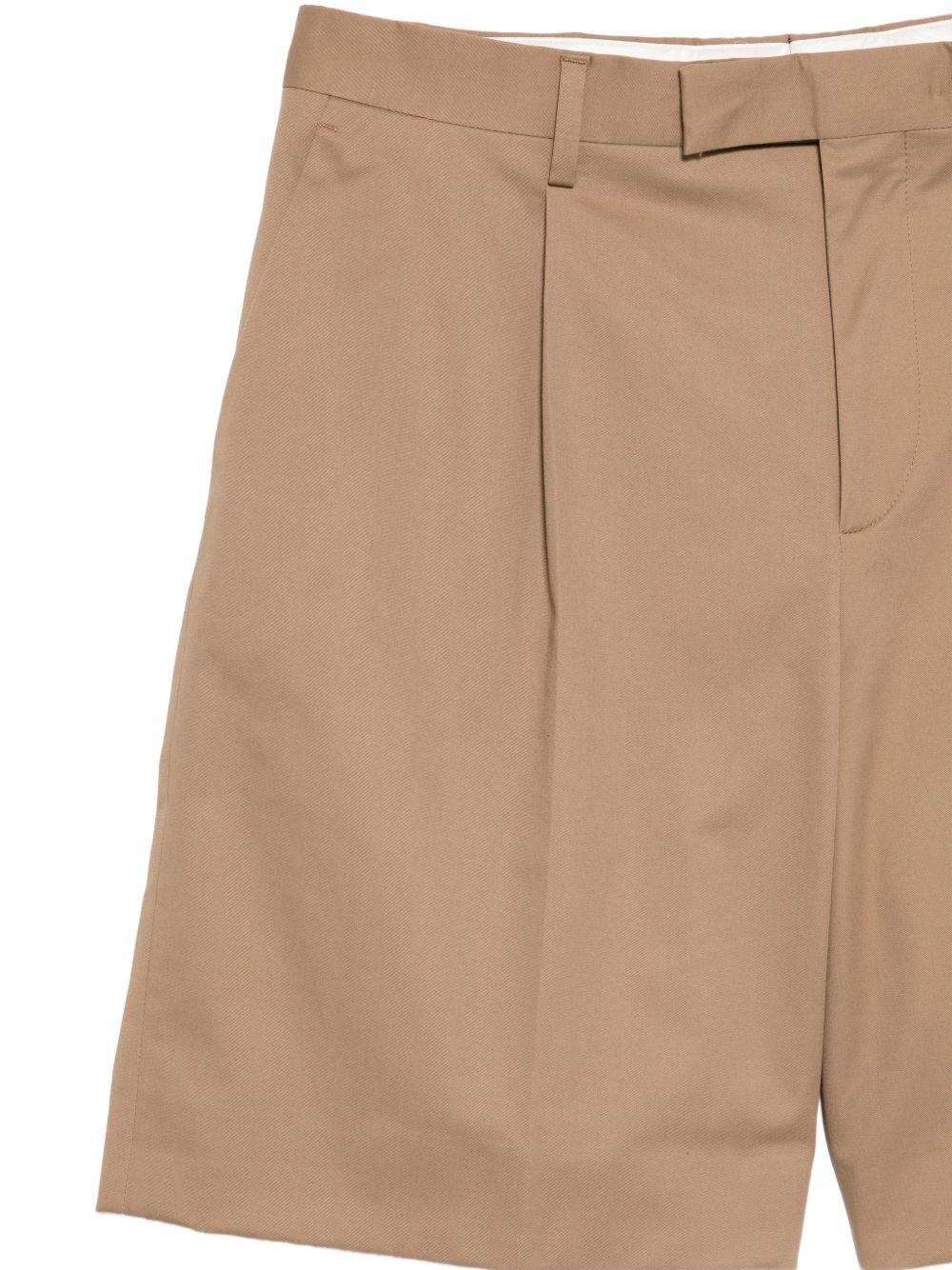 Shorts sartoriali con pieghe in marrone Lardini - uomo 