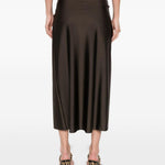 Gonna midi arricciata e decorata in marrone Simkhai - donna 