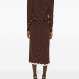 Abito midi a pois in marrone Alessandra Rich - donna 