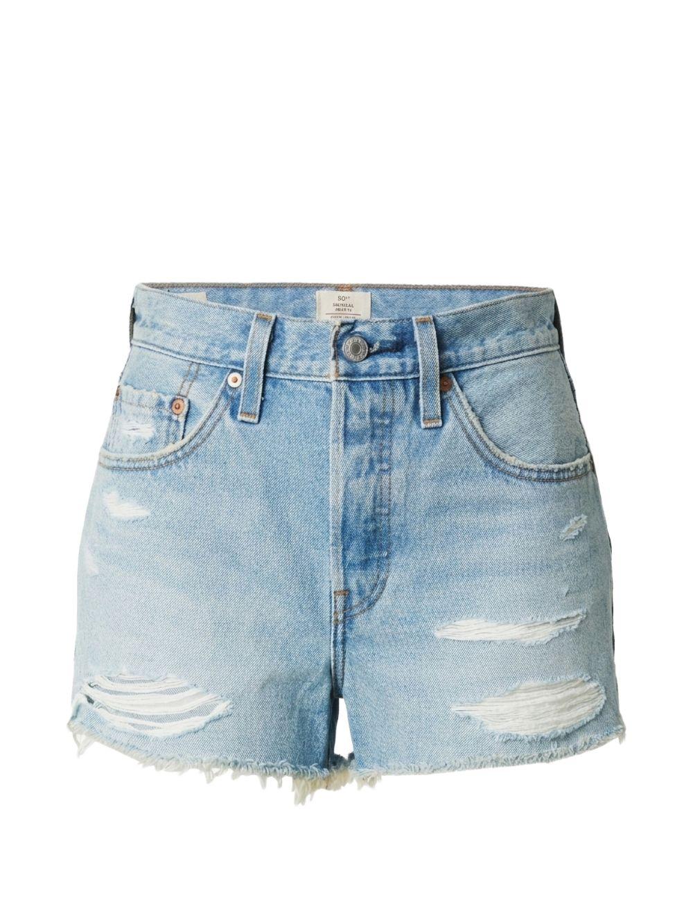 Shorts in denim 501 in celeste Levi's - donna 