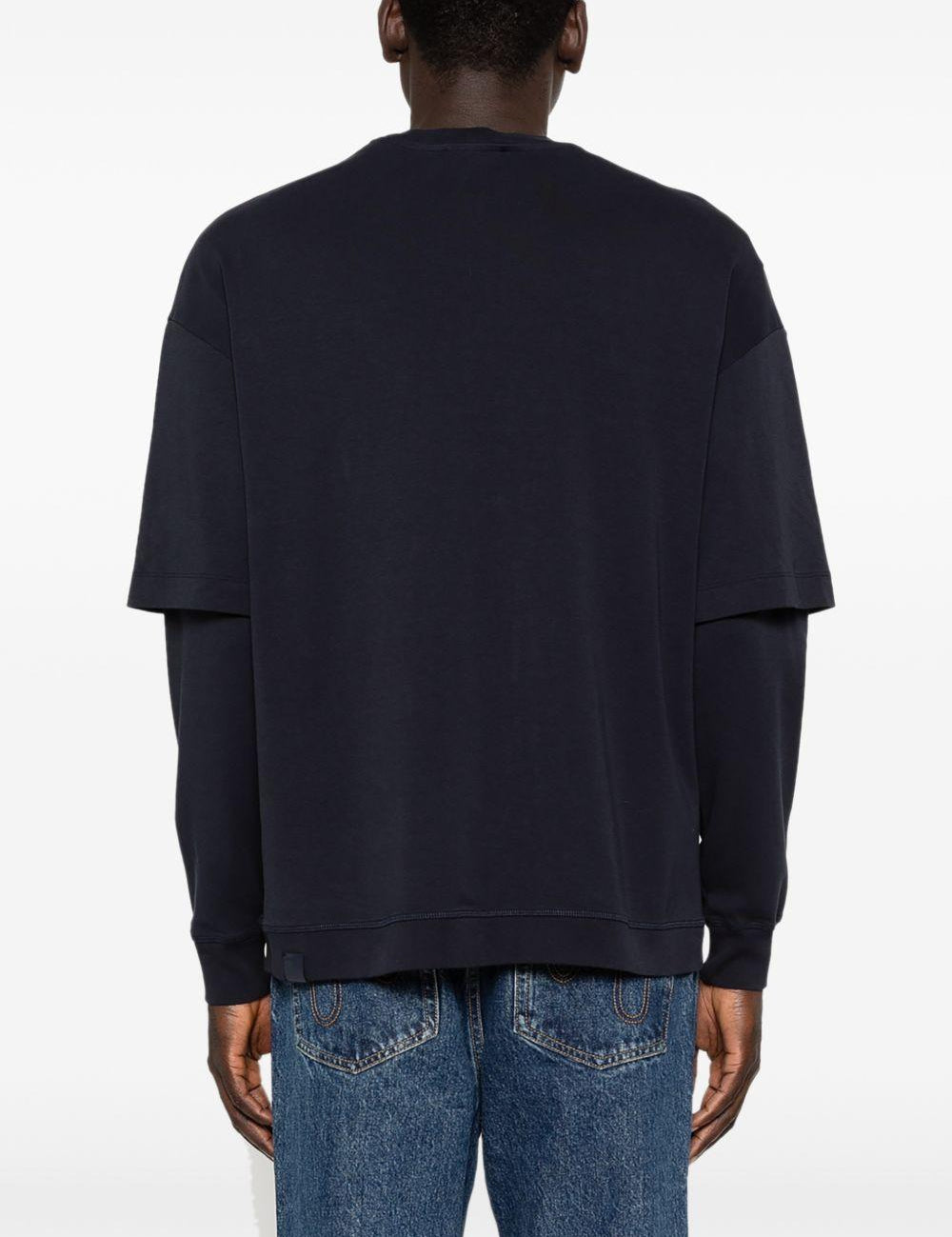 T-shirt a maniche lunghe in blu Darkpark - uomo 