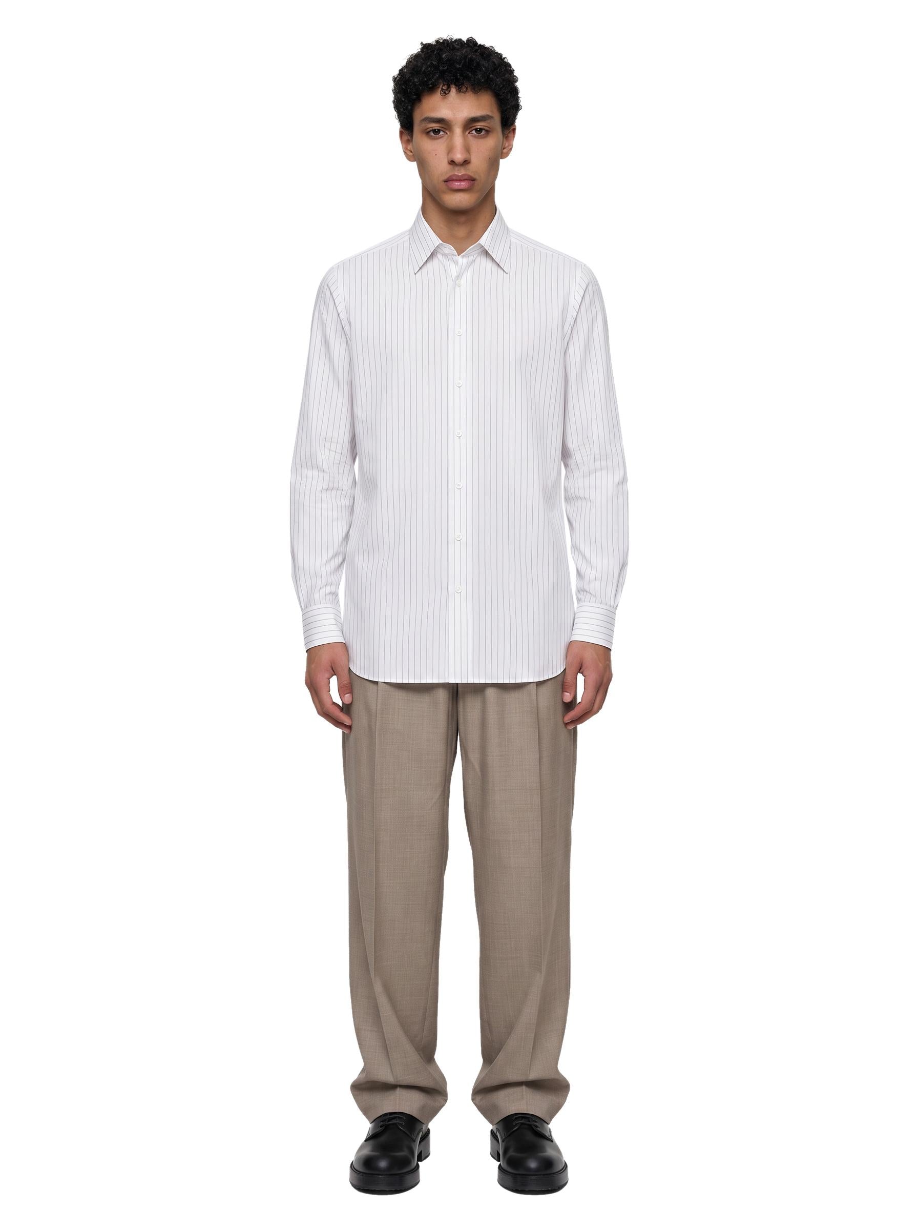 Camicia a righe in bianco 