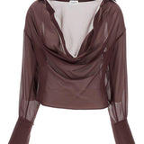 Blusa con scollo profondo in viola the andamane - donna 