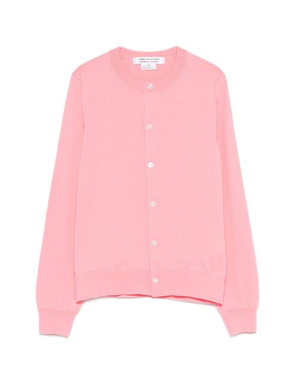 Cardigan con bottoni in rosa Comme Des Garçons - donna 
