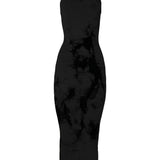 Abito con fantasia tie dye in nero Wolford - donna 