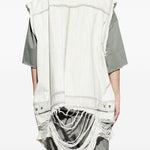 Gilet strappato in grigio Rick owens - uomo 