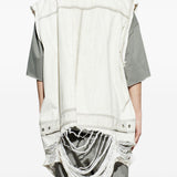 Gilet strappato in grigio Rick owens - uomo 