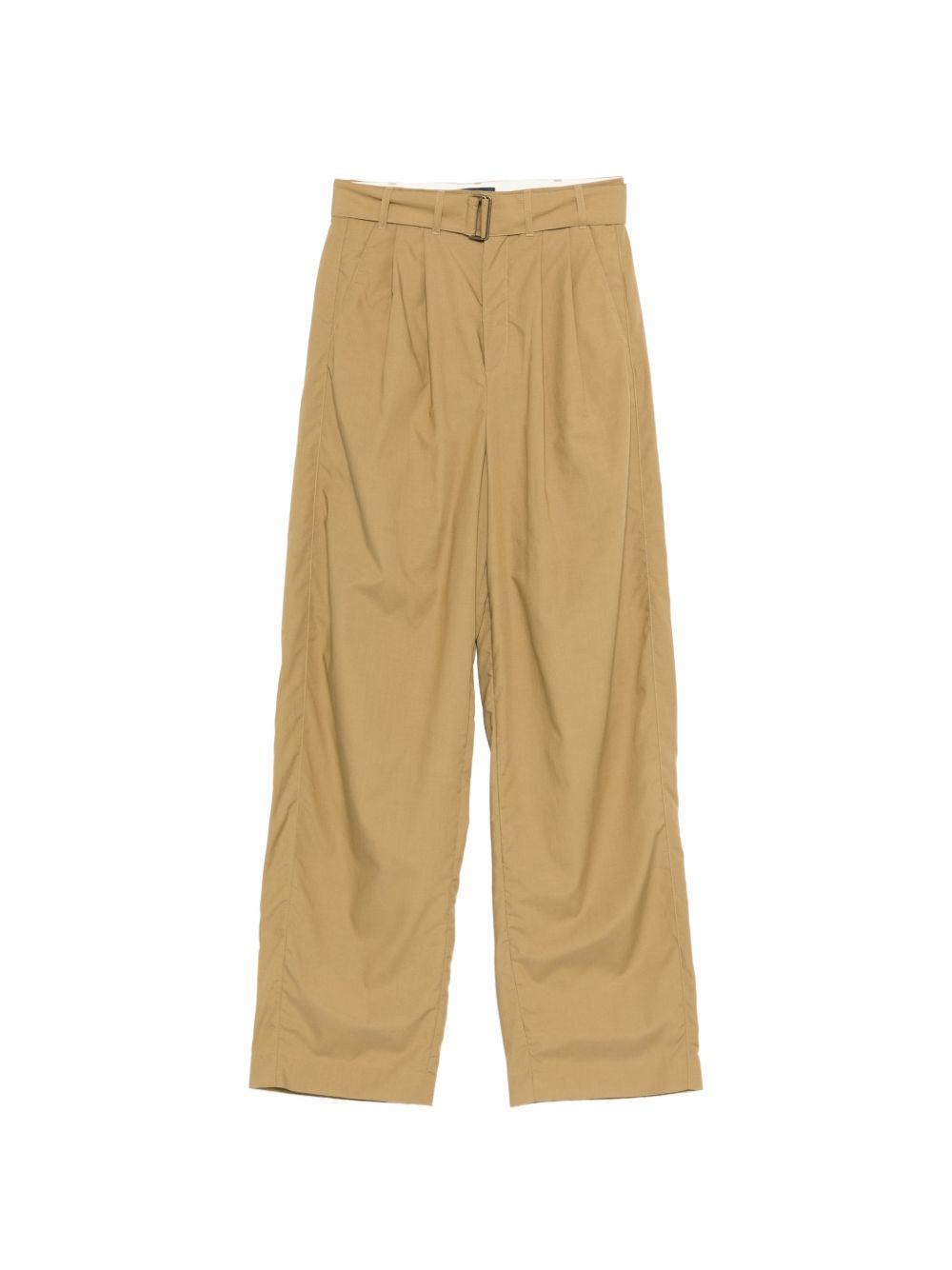 Pantaloni con cintura e pieghe in beige Soeur - donna 
