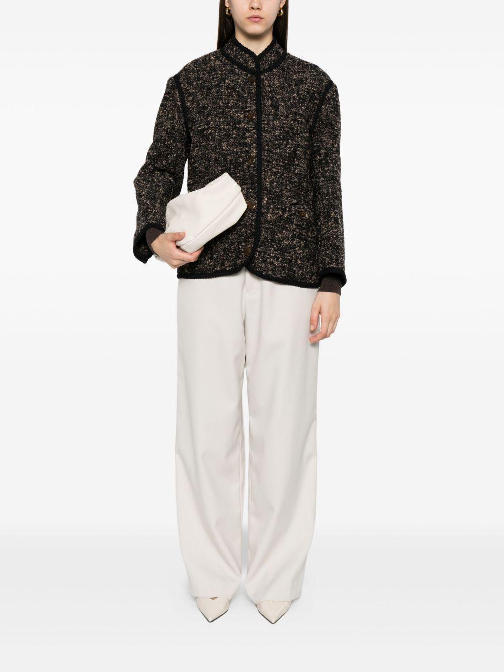 Giacca in tweed con colletto in marrone Blazé milano - donna 