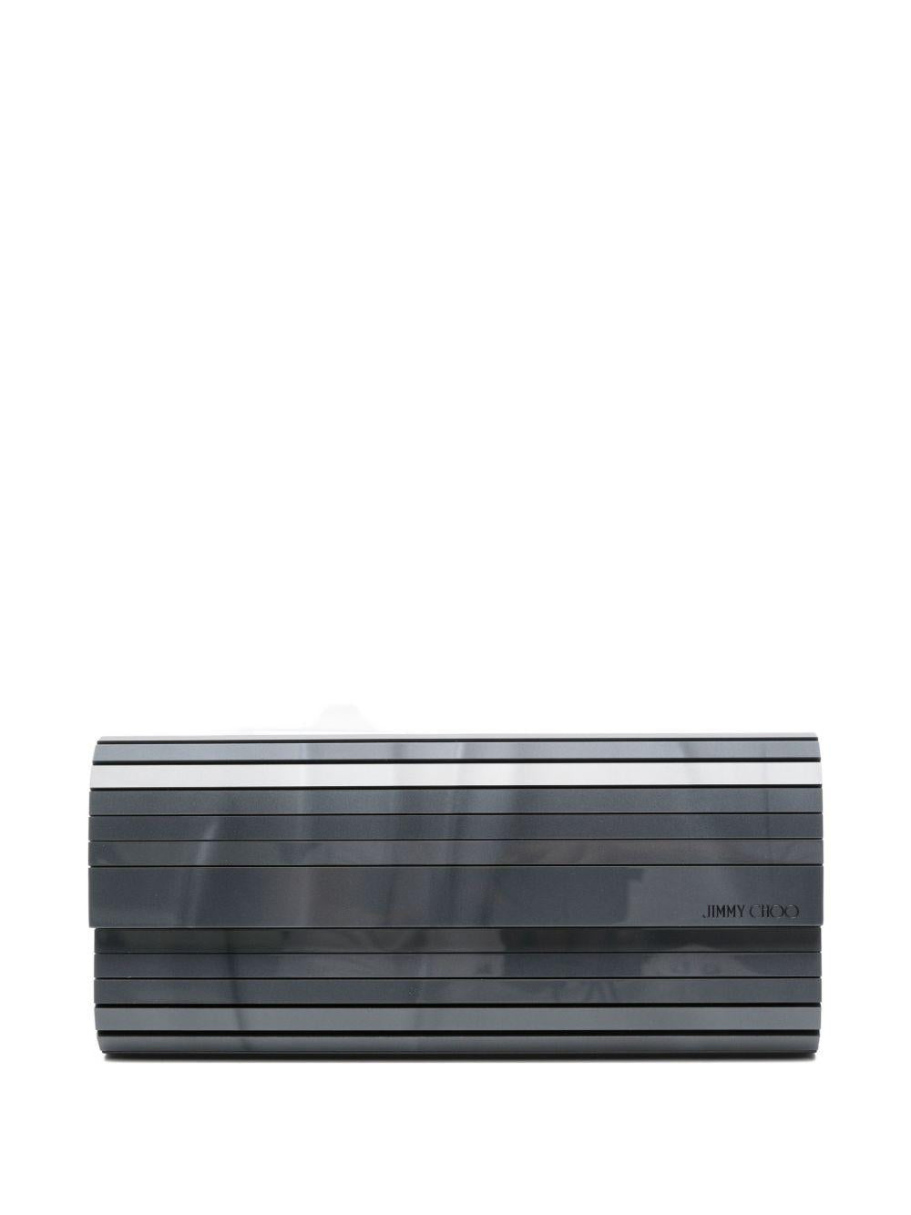 Clutch sweetie con logo in grigio Jimmy choo - donna 