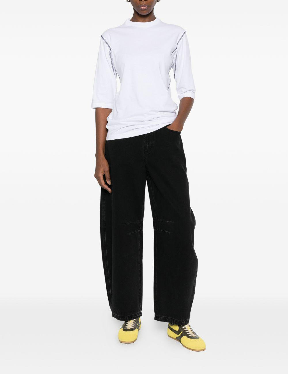 T-shirt con impunture in bianco Gr10k - donna 