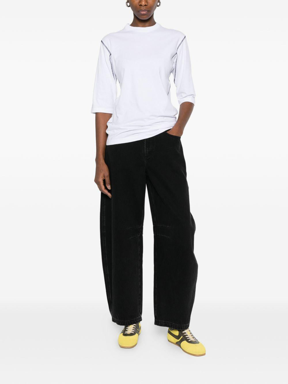 T-shirt con impunture in bianco Gr10k - donna 